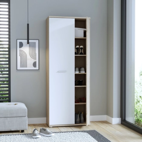 Szafa na buty Dąb Sonoma/Biały